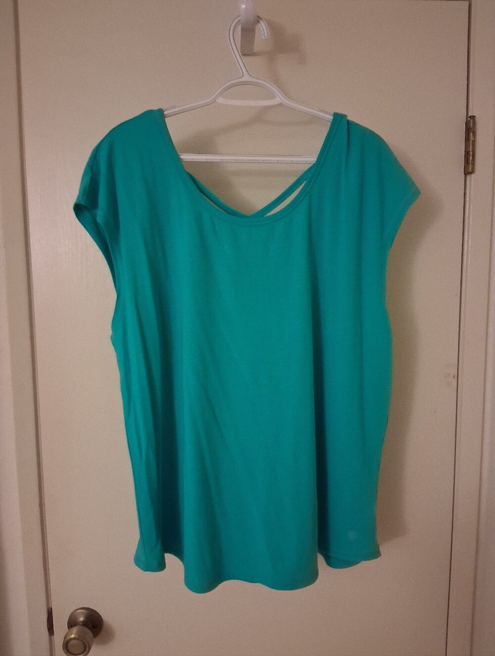 Talbots Teal Scoop Neck Tee
